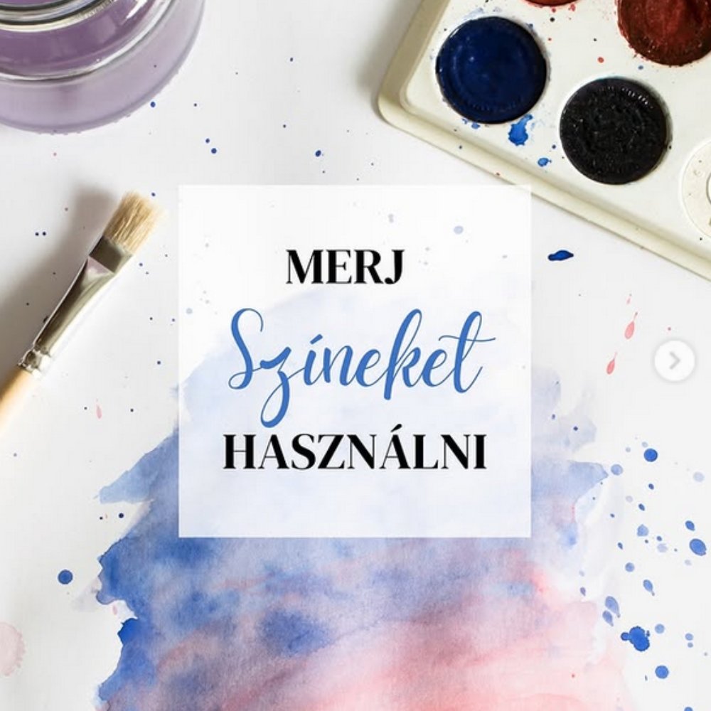 Instagram-bejegyzés a tudatos színhasználatról